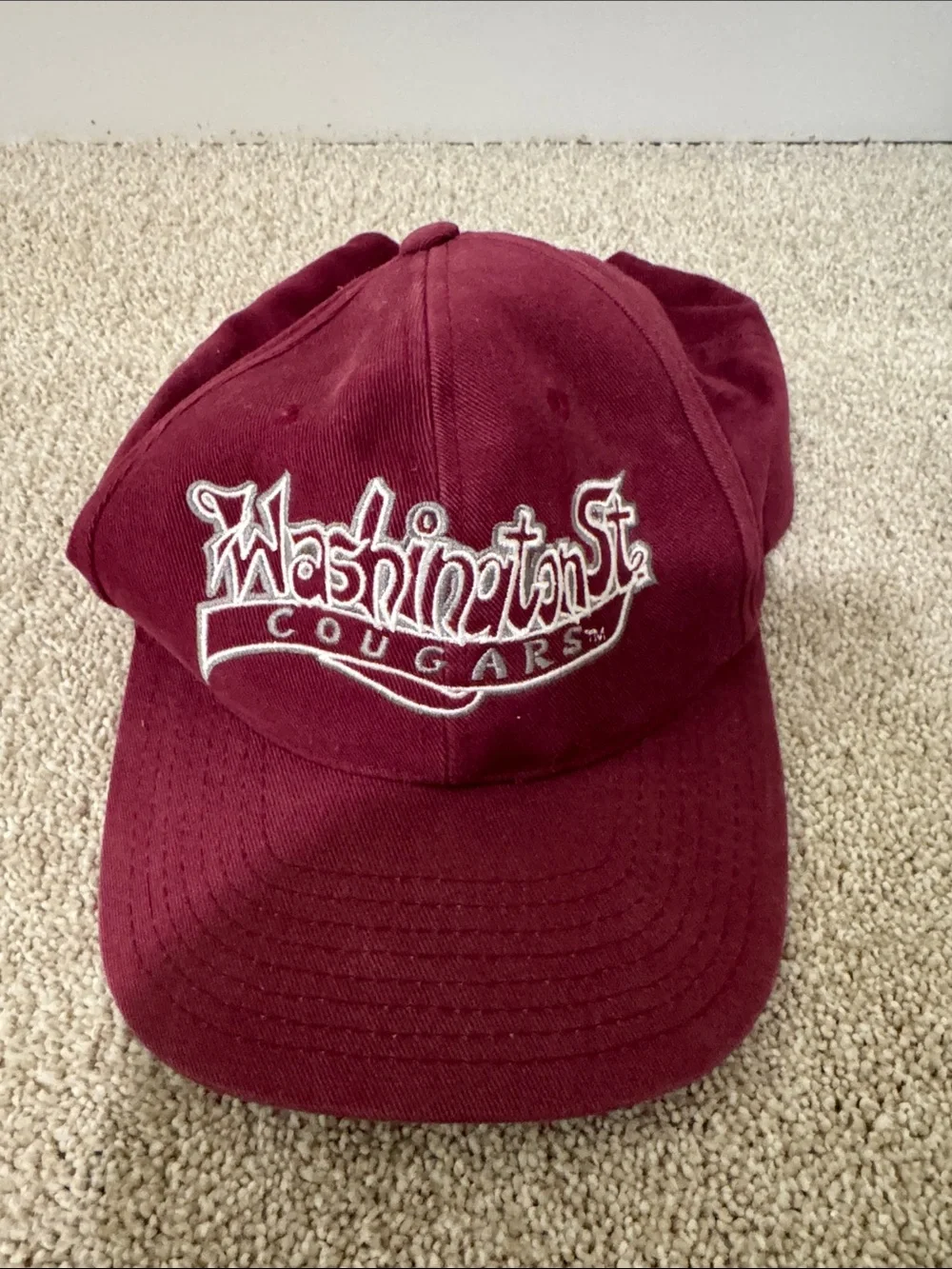 Washington St. Cougars Maroon Baseball Cap